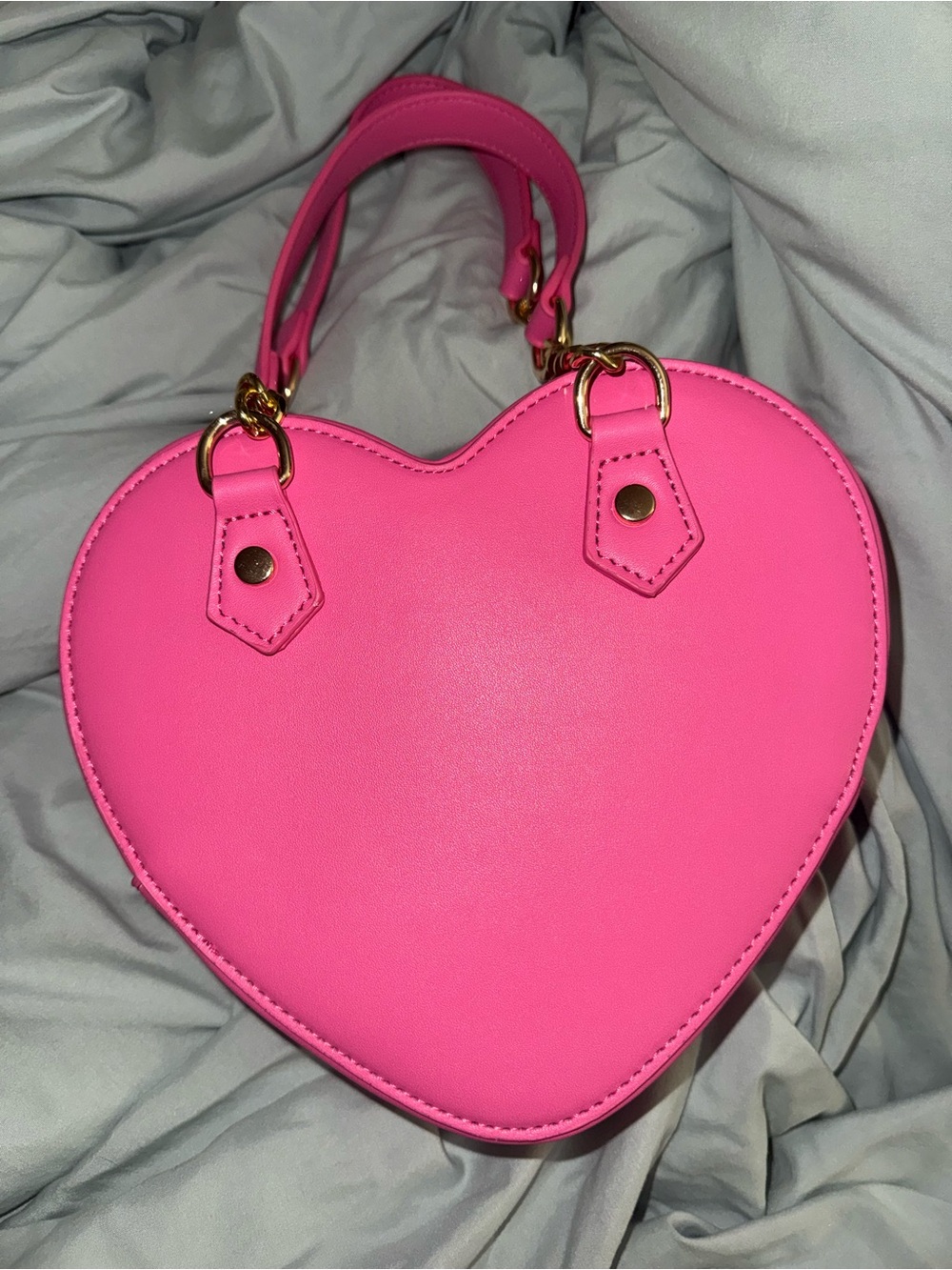 Fashion Nova Hot Pink Heart Top-Handle Mini Bag